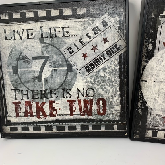 Movie reels graphic chunky wall art decor picture - Picture 3 of 8